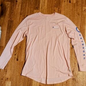 Pink Long Sleeve Shirt with Logo